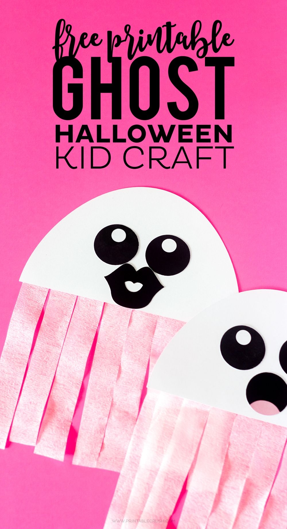 This FREE Printable Ghost Halloween Craft Would Be A Great Activity For 