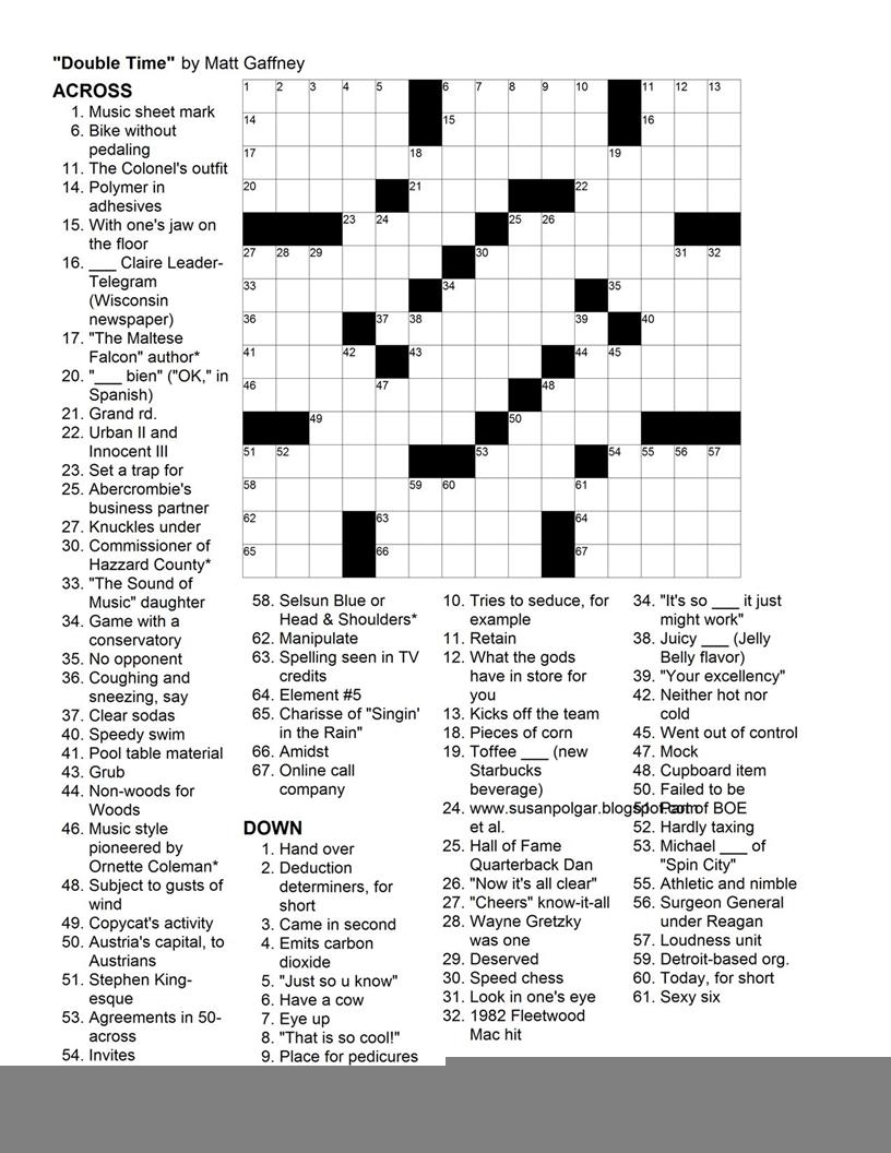 Thomas Joseph Crossword Printable Version Printable Crossword Puzzles