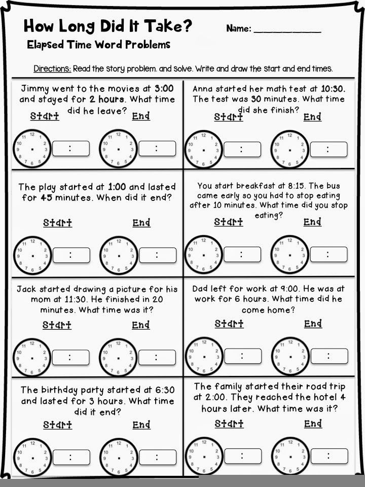 Time Elapsed Worksheets Grade 2 Time Worksheets