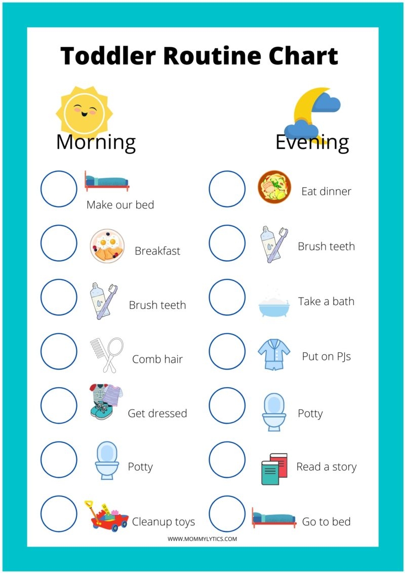 free printable toddler routine cards