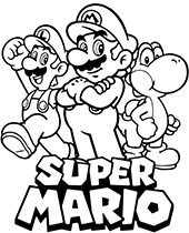 mario coloring pages printable free