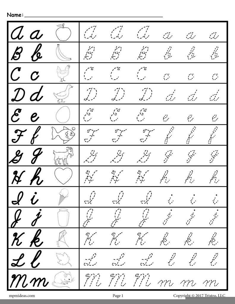 Tracing Cursive Letters Practice TracingLettersWorksheets