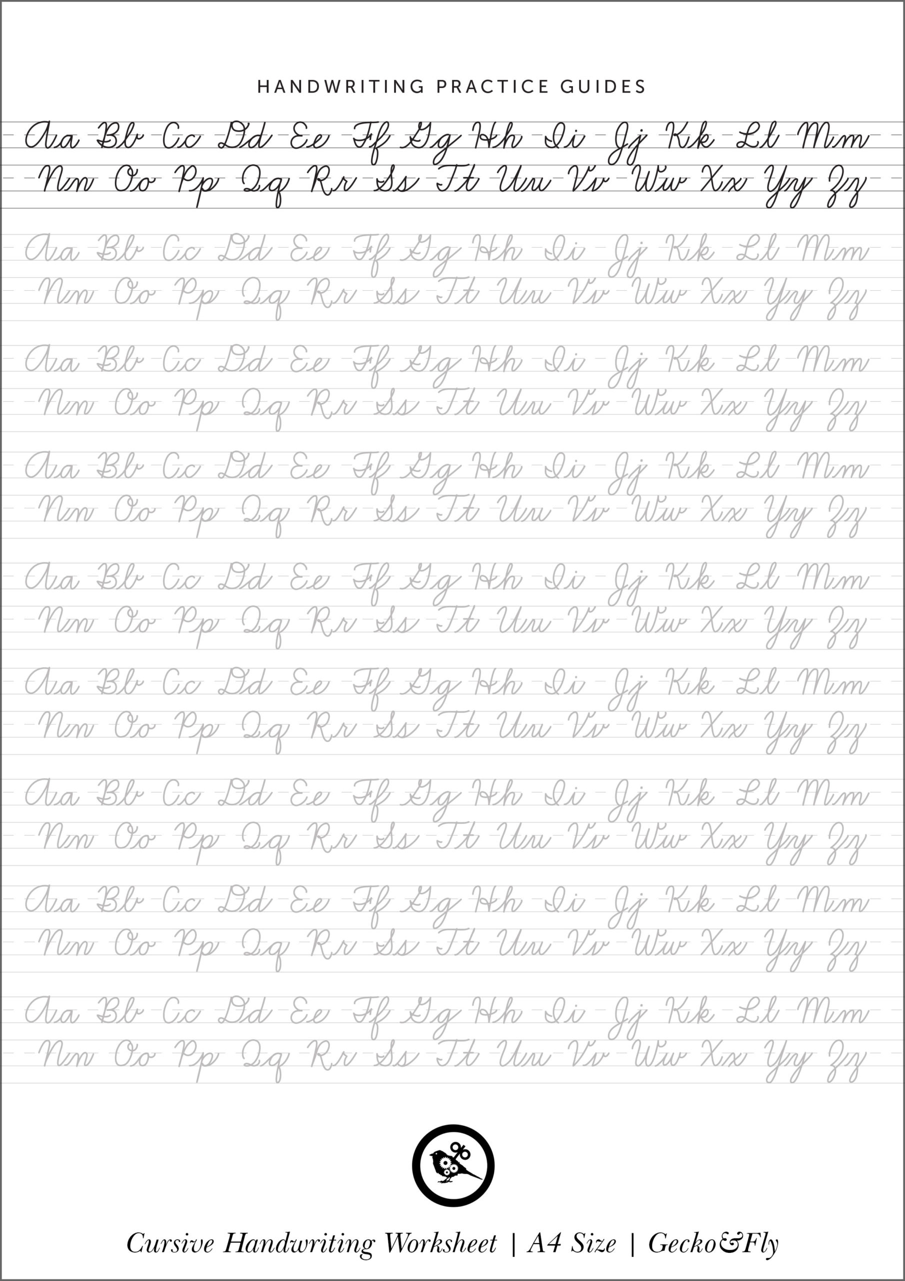 cursive tracing worksheets