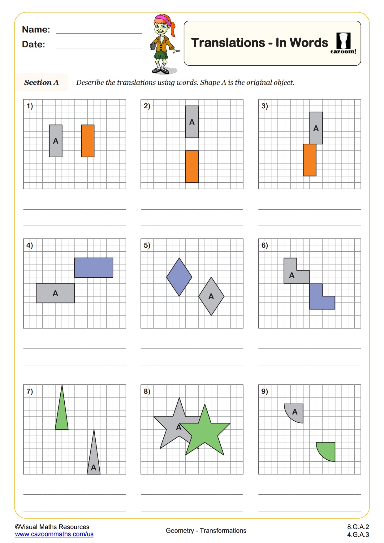 Translation Worksheets PDF Worksheets Library