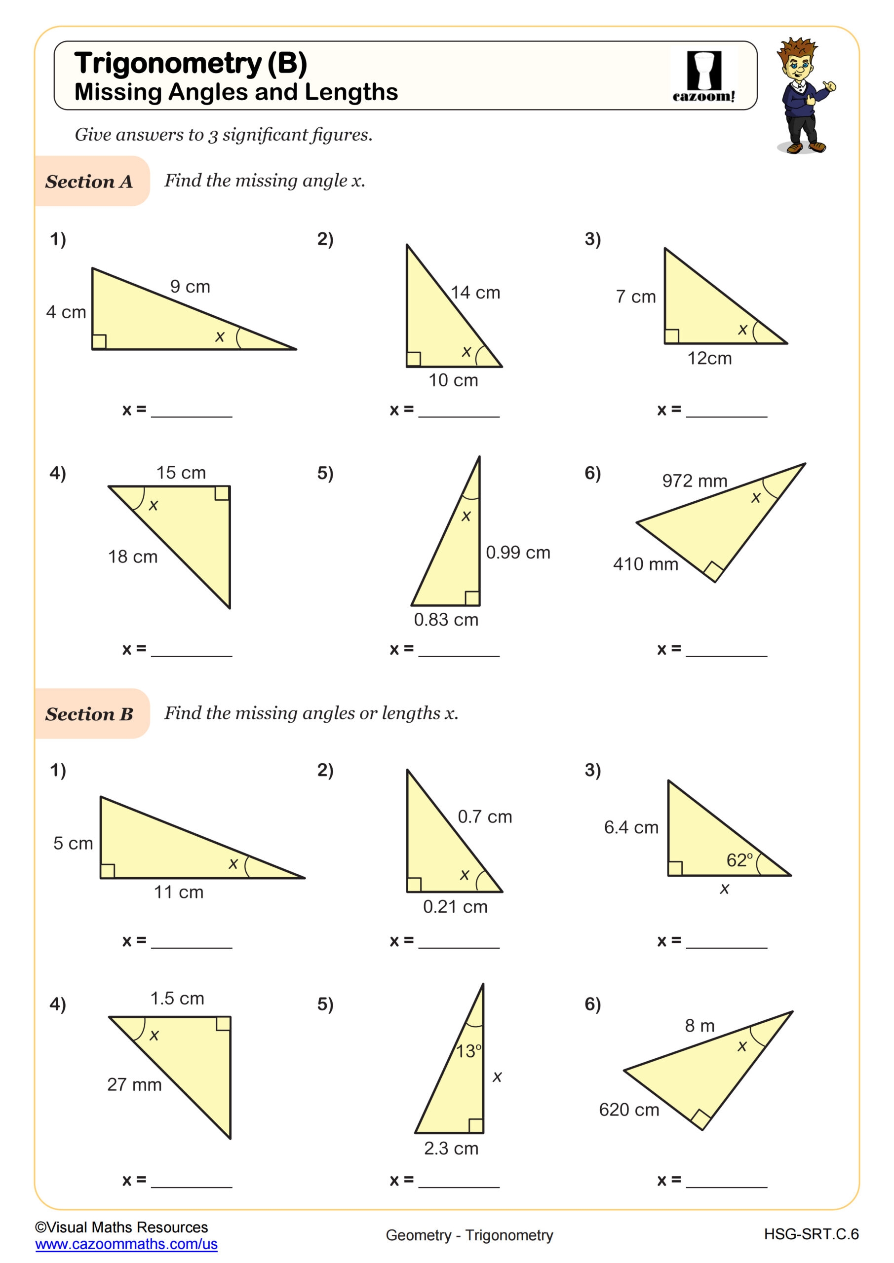 trigonometry worksheet