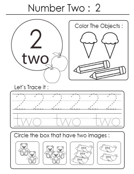 Try Our Free Printable Number Two Worksheet For Kids