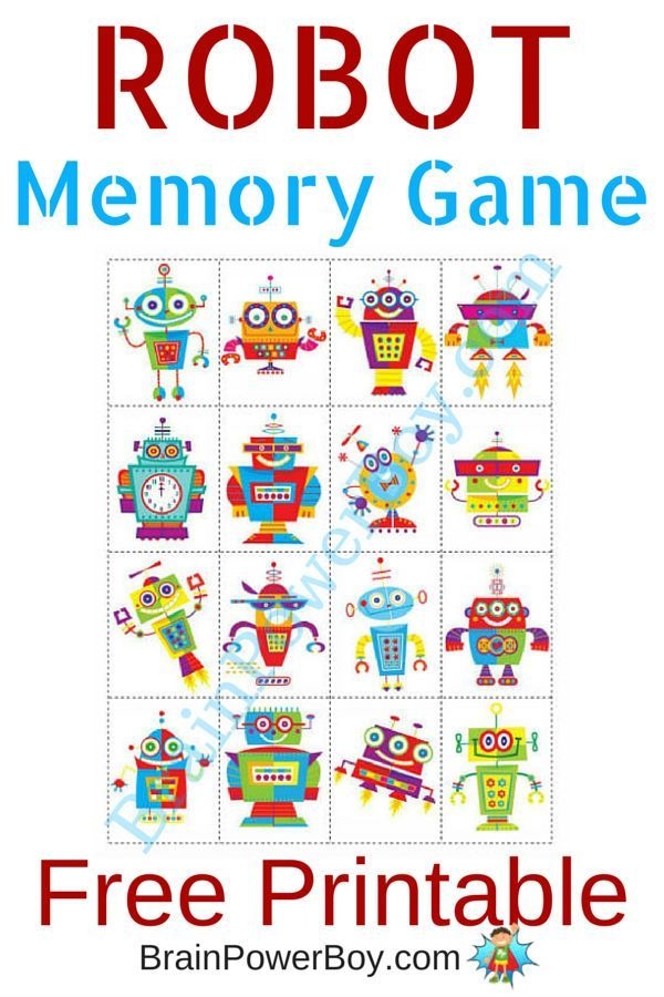 Try This Fun Robot Memory Game I Love Free Printable Games For Kids 