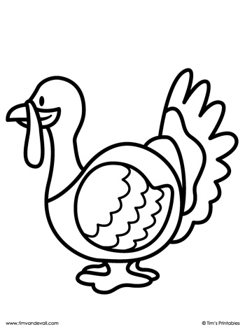 Turkey Coloring Page Tim 39 s Printables