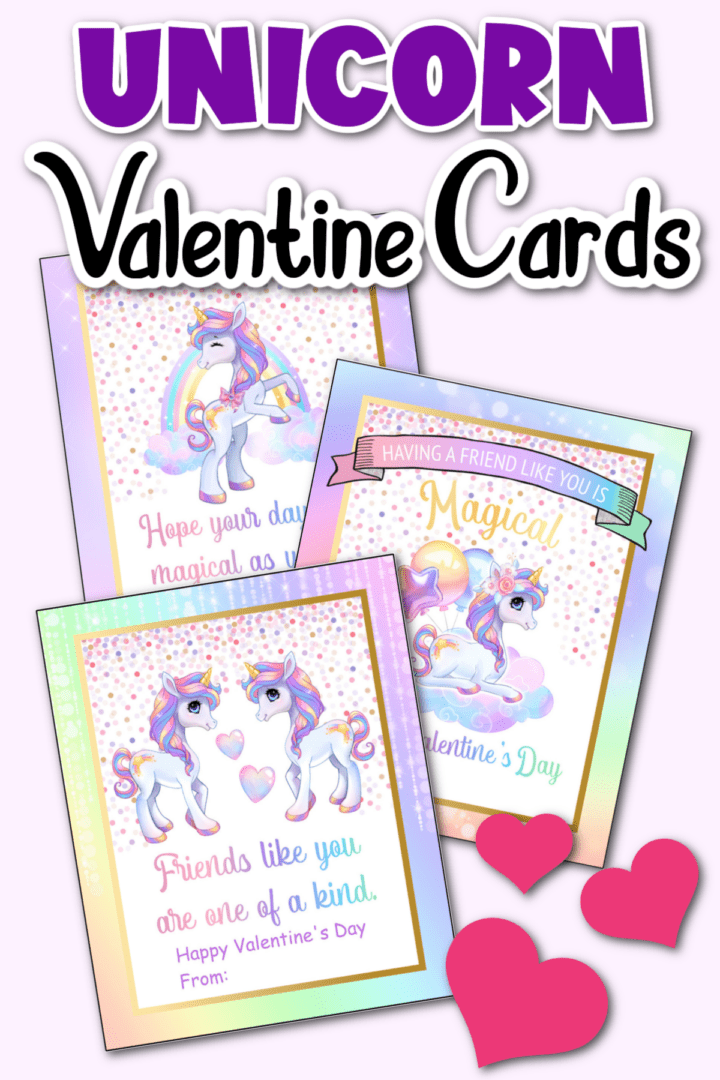 Unicorn Valentine Cards Free Printable Fun Money Mom