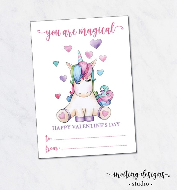free printable unicorn valentines day cards
