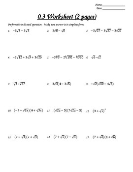 Unit 0 Worksheets ALG 2 Solving Equations All Types And Inequalities