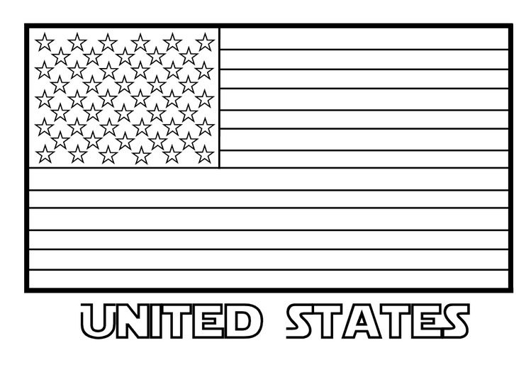 United States Flag Coloring Page Coloring Book