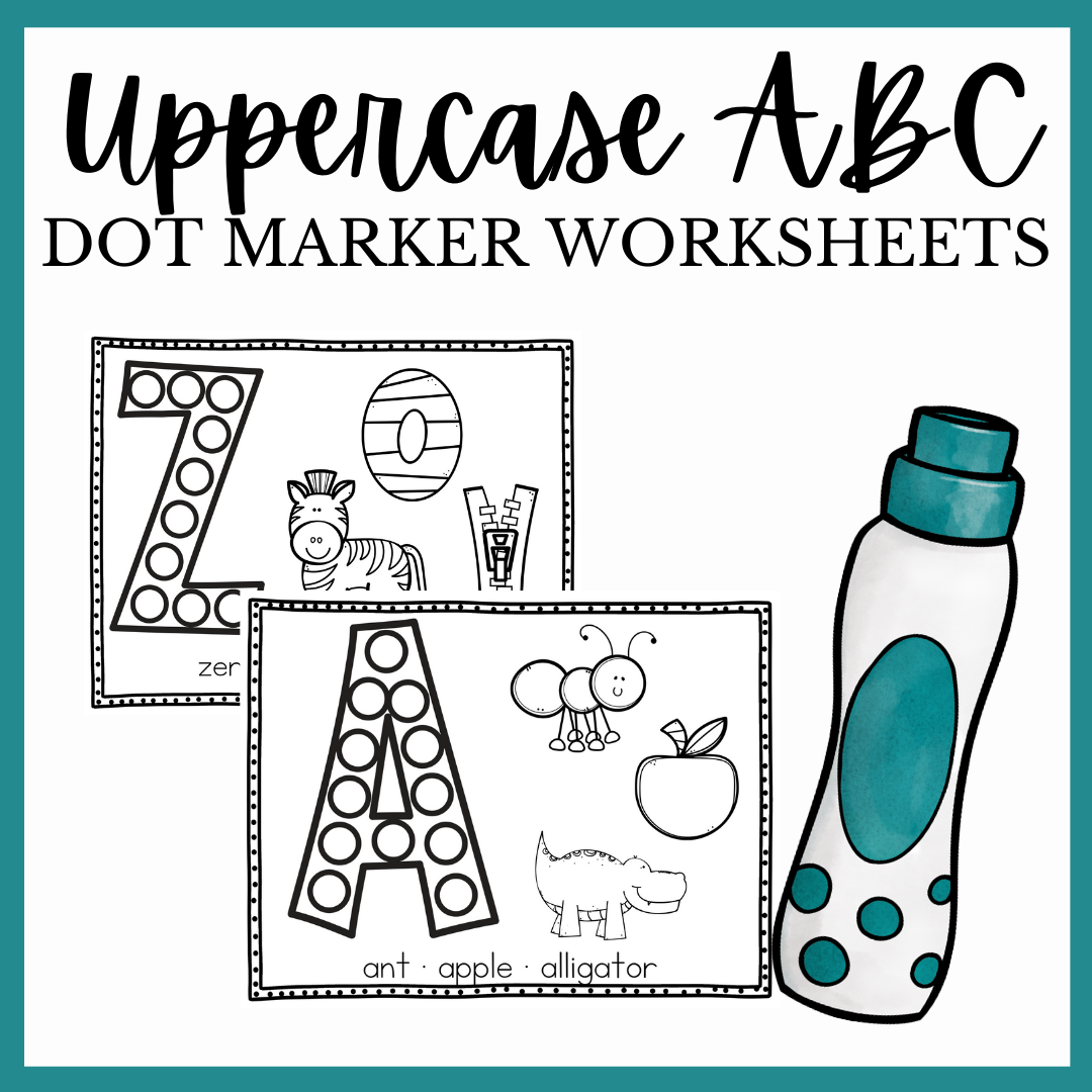Uppercase Alphabet Dot Marker Worksheets