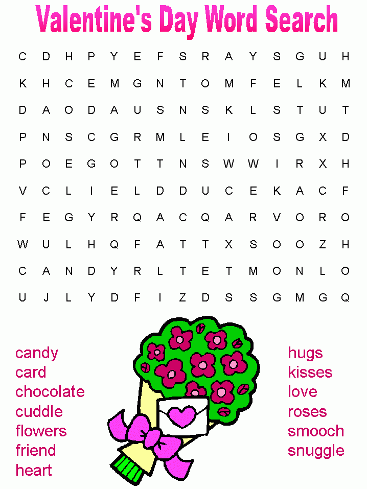 valentine's day crossword puzzle printable