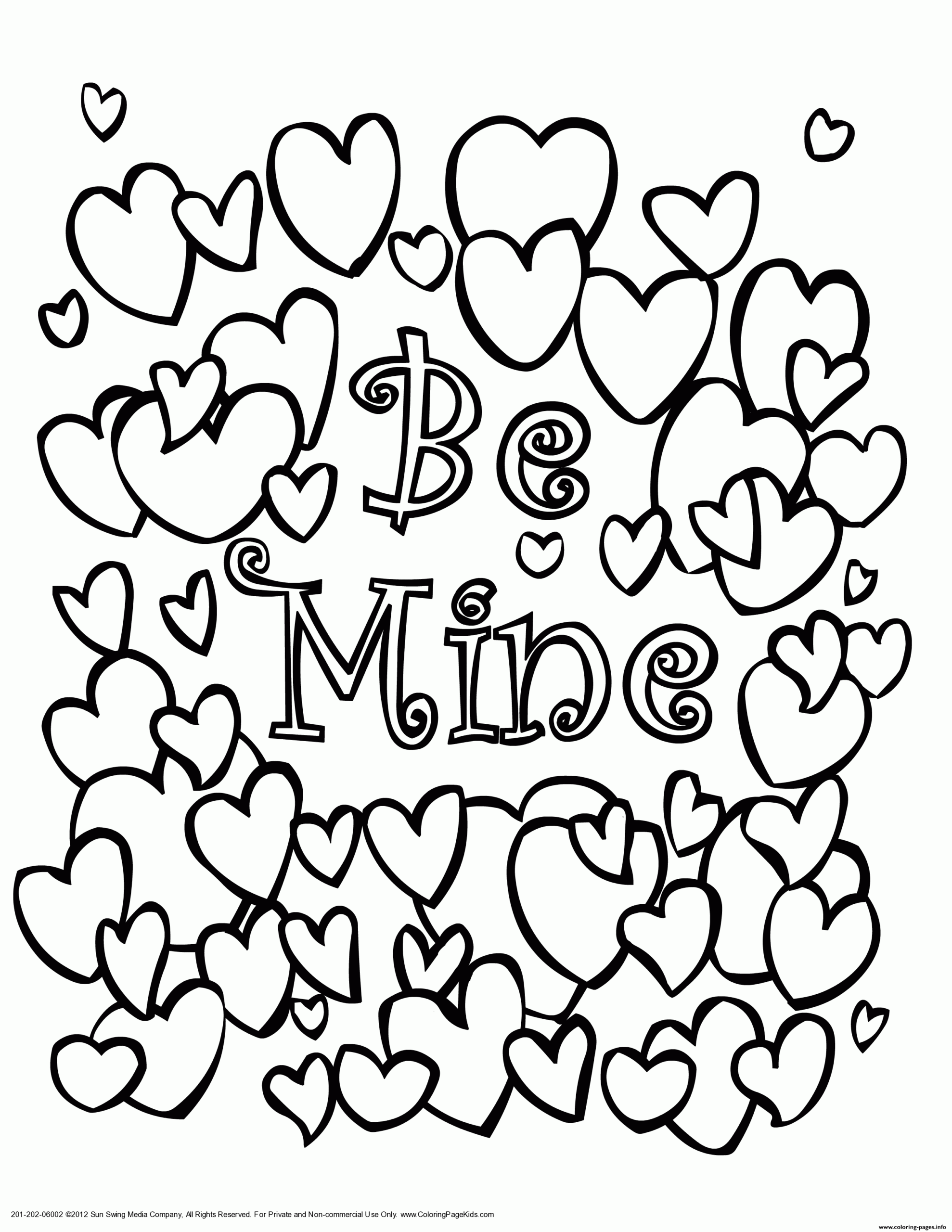 Valentine Heart Printable Coloring Pages