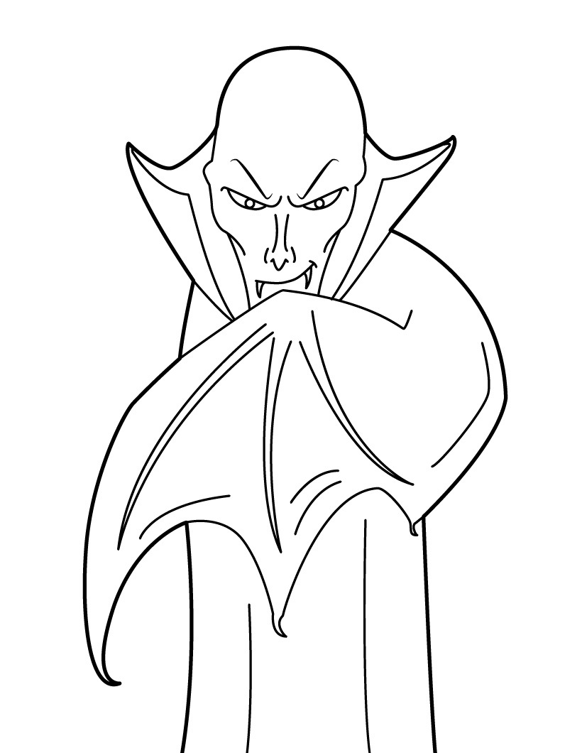 Vampire Printable Coloring Pages