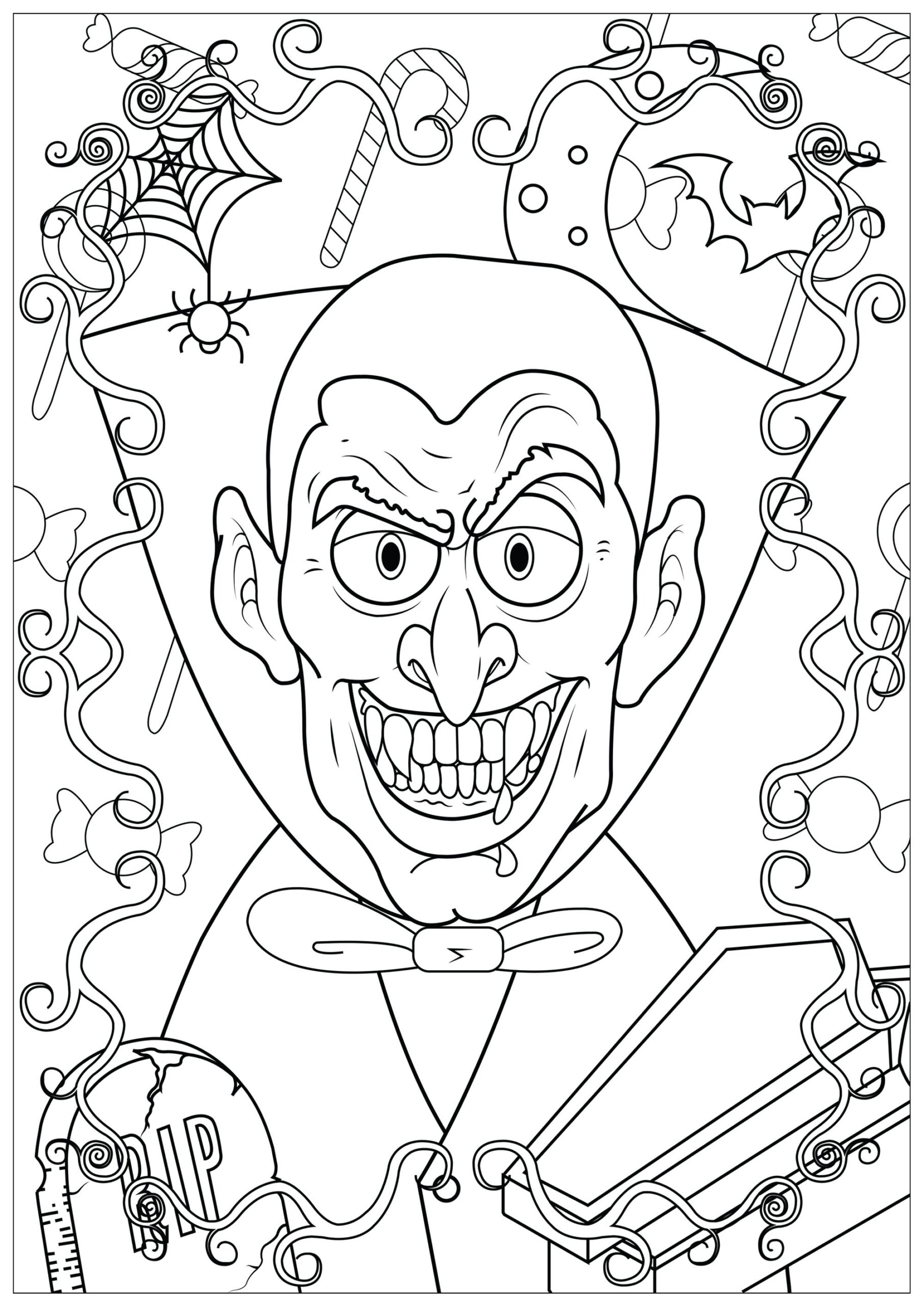 Vampire Printable Coloring Pages
