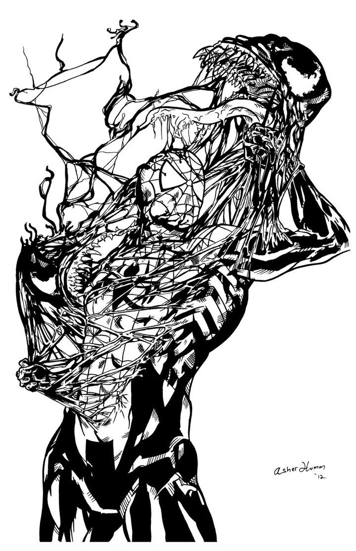 Venom Vs Spiderman Coloring Pages Coloring Home