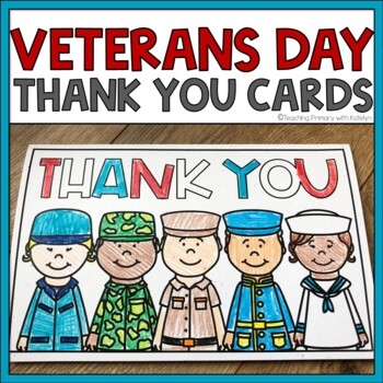 Veterans Day Thank You Card Printable Template TpT