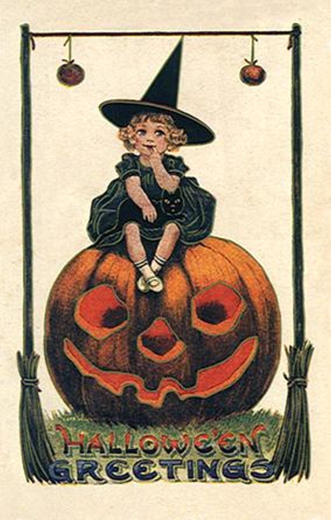free printable vintage halloween cards