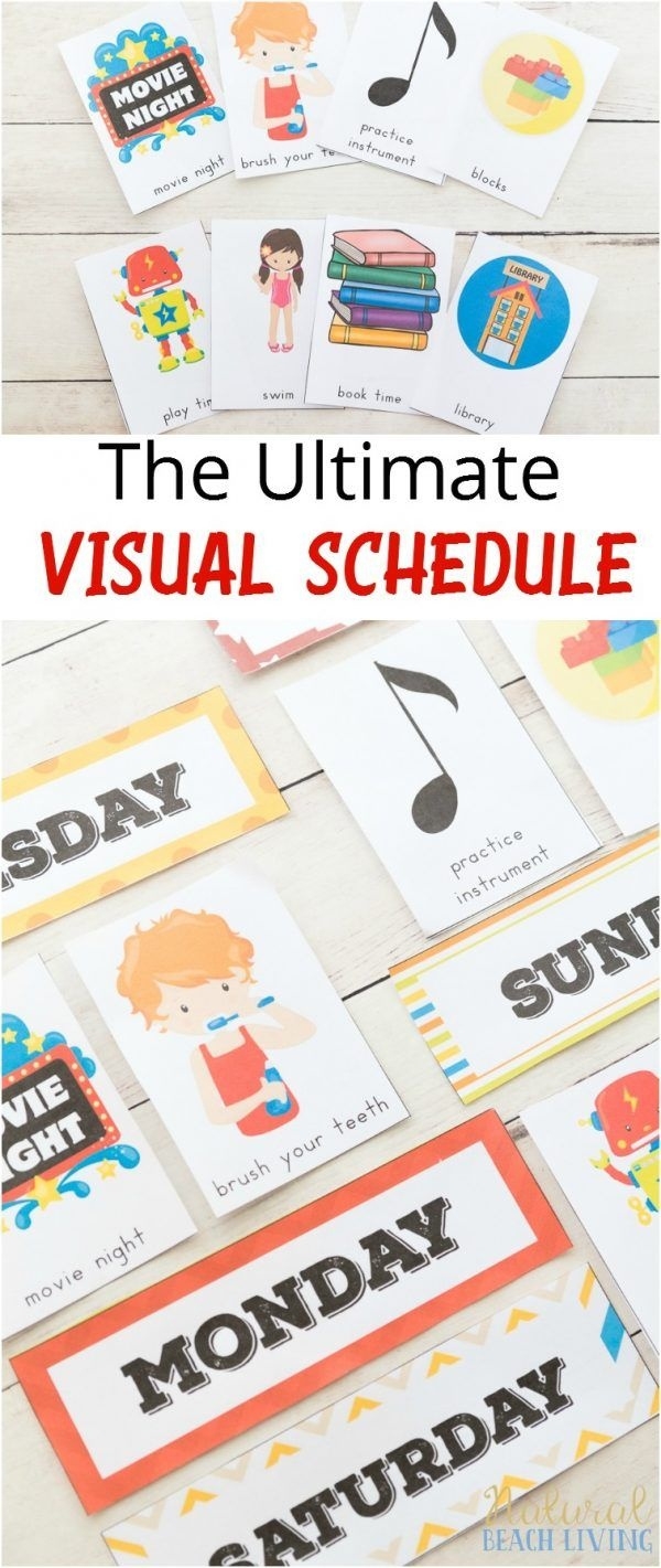 free printable picture schedule cards