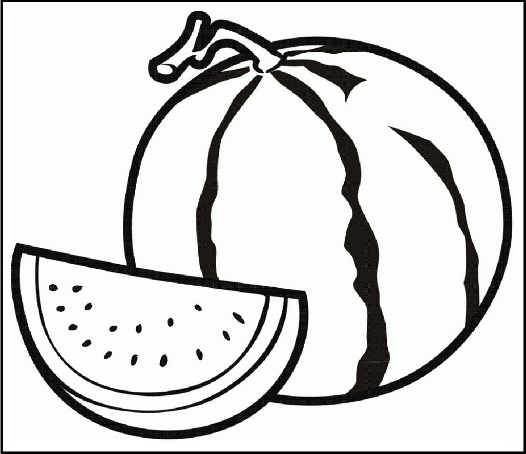 Watermelon Coloring Page