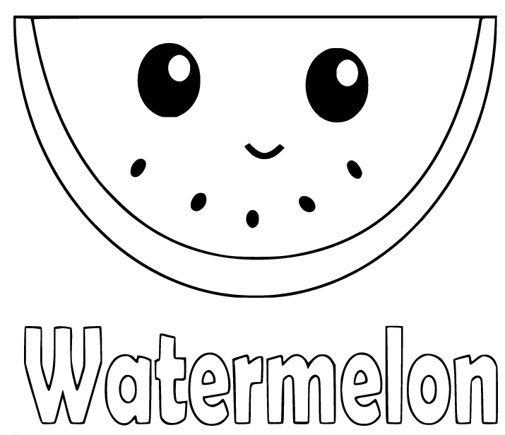 Watermelon Coloring Pages Free Printable Coloring Pages