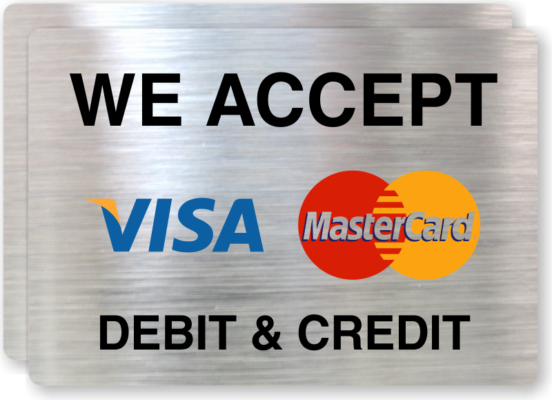 We Accept Credit Card Signs Printable Arts Arts