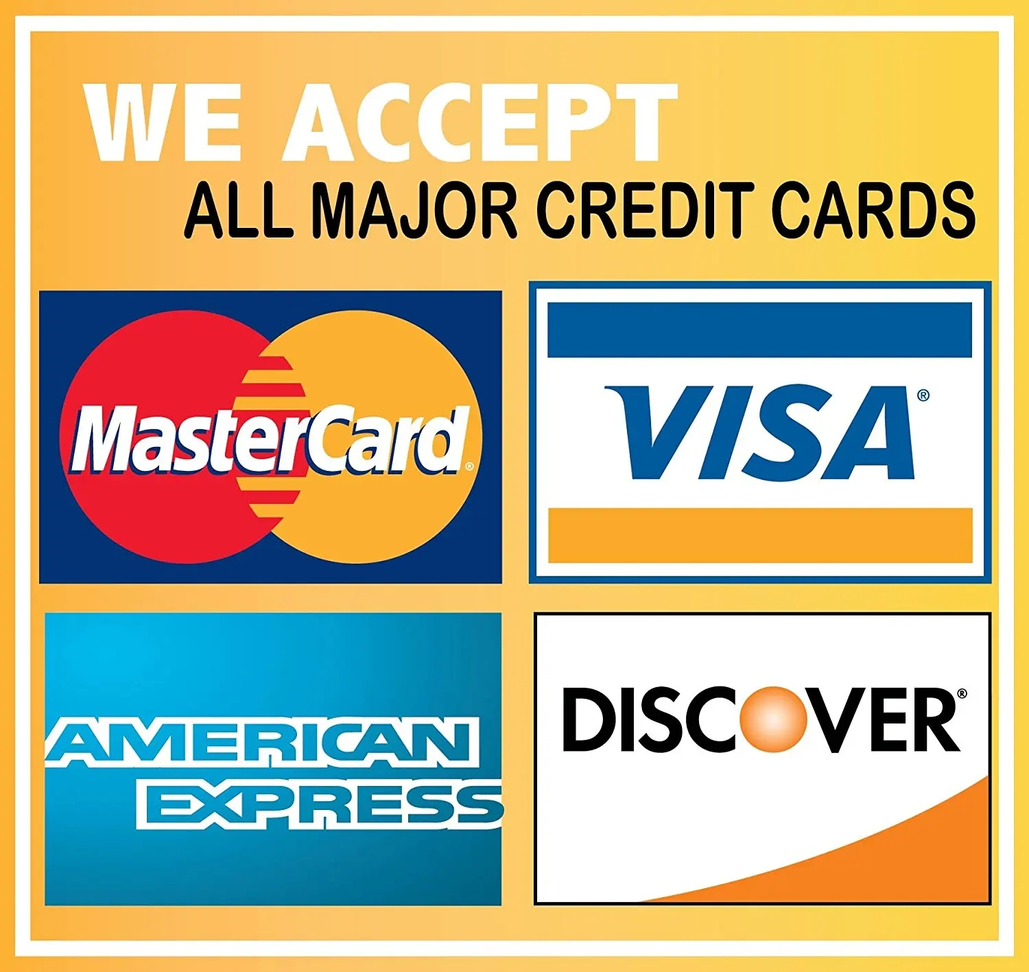 free printable we accept credit card signs