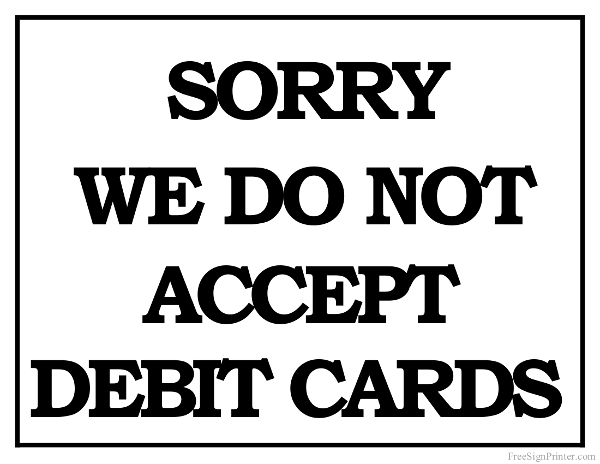 We Accept Credit Card Signs Printable Arts Arts