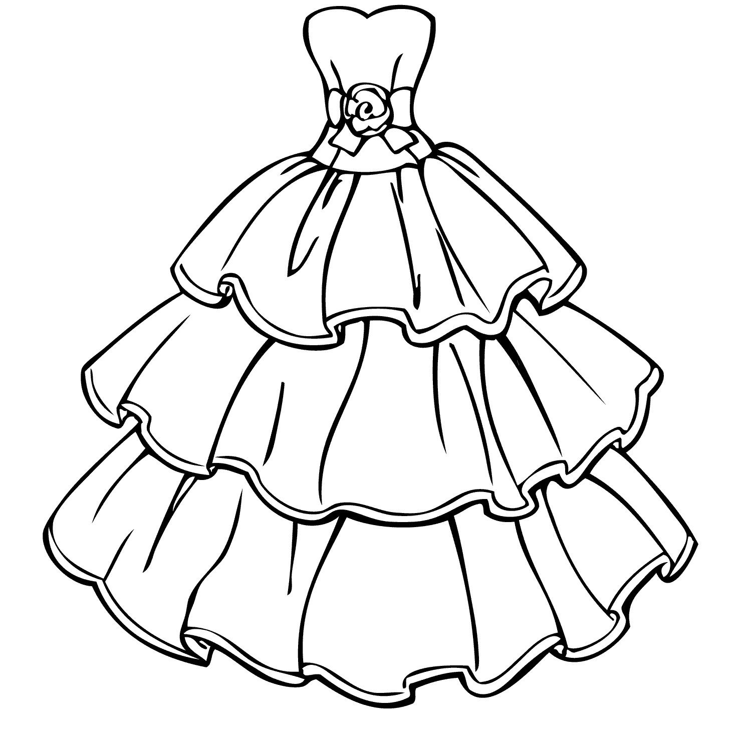 Wedding Dress Coloring Pages Coloring Home
