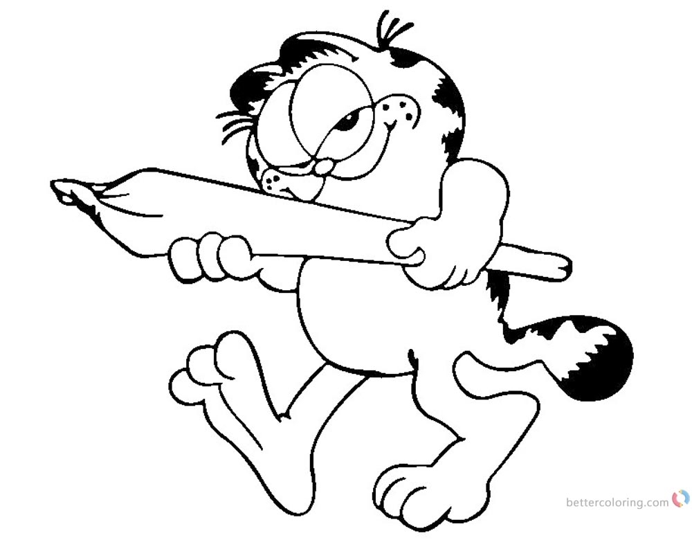 Weed Coloring Pages Garfield Marijuana Decals Free Printable Coloring 