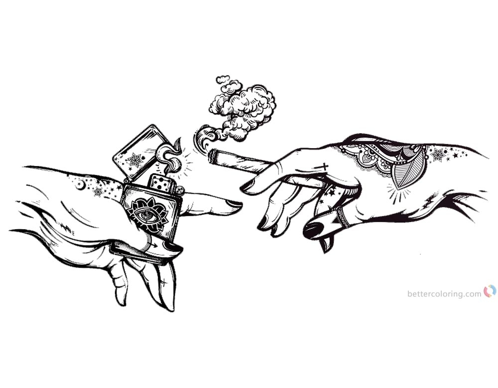 Weed Coloring Pages