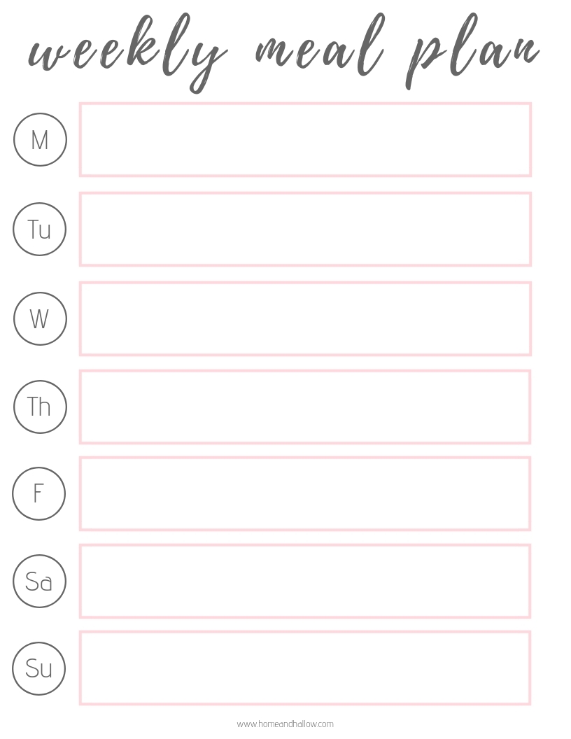Weekly Meal Planning Template Awesome Free Printable Vrogue co