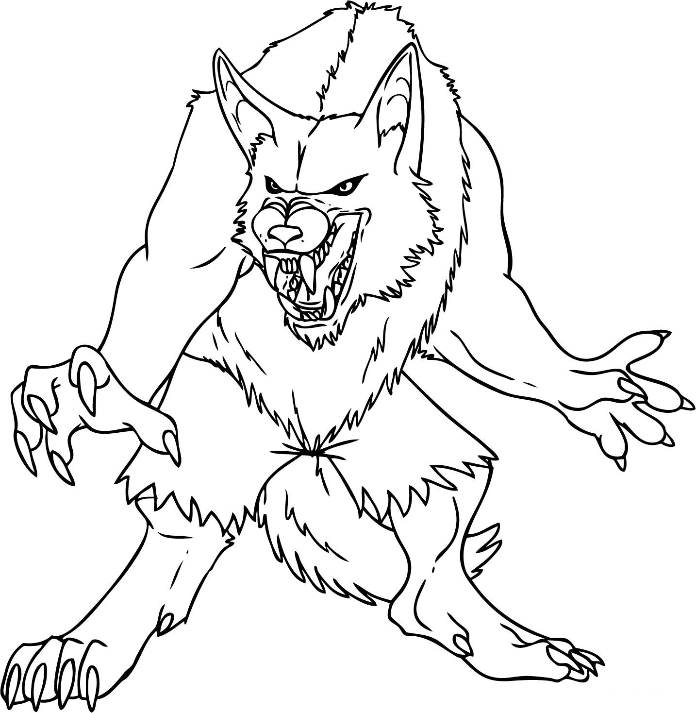 Werewolf Coloring Page Coloring Home