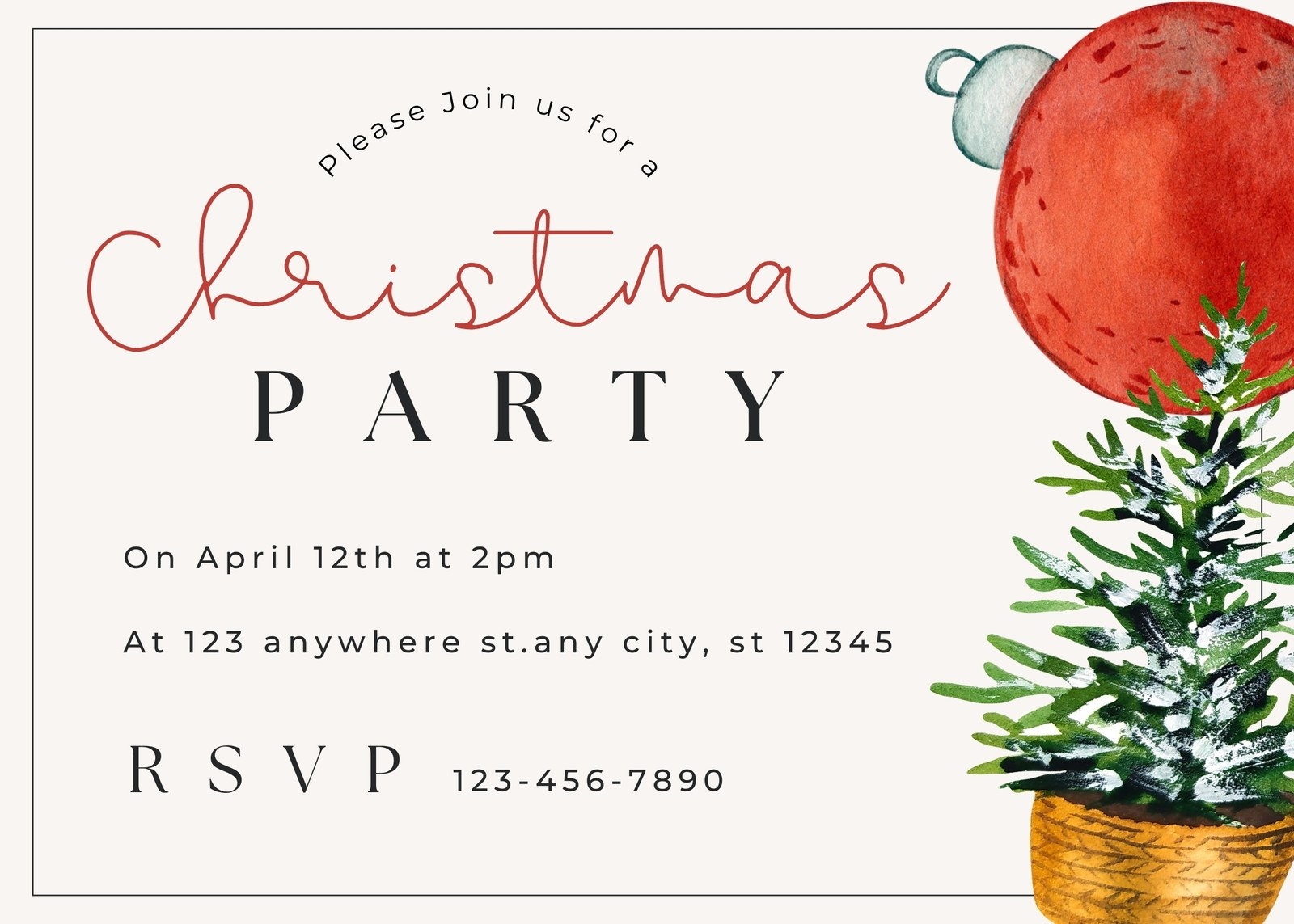 christmas invitations templates