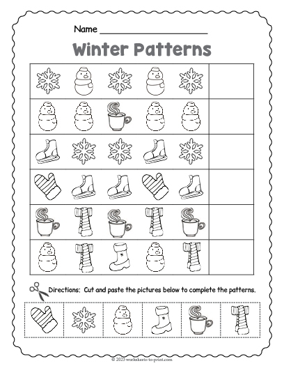 winter worksheets