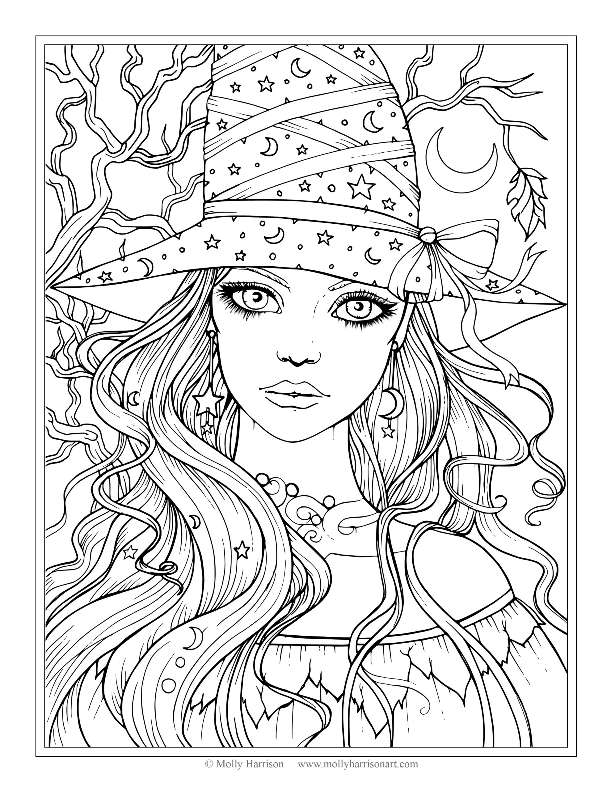 Witch Printable Coloring Pages