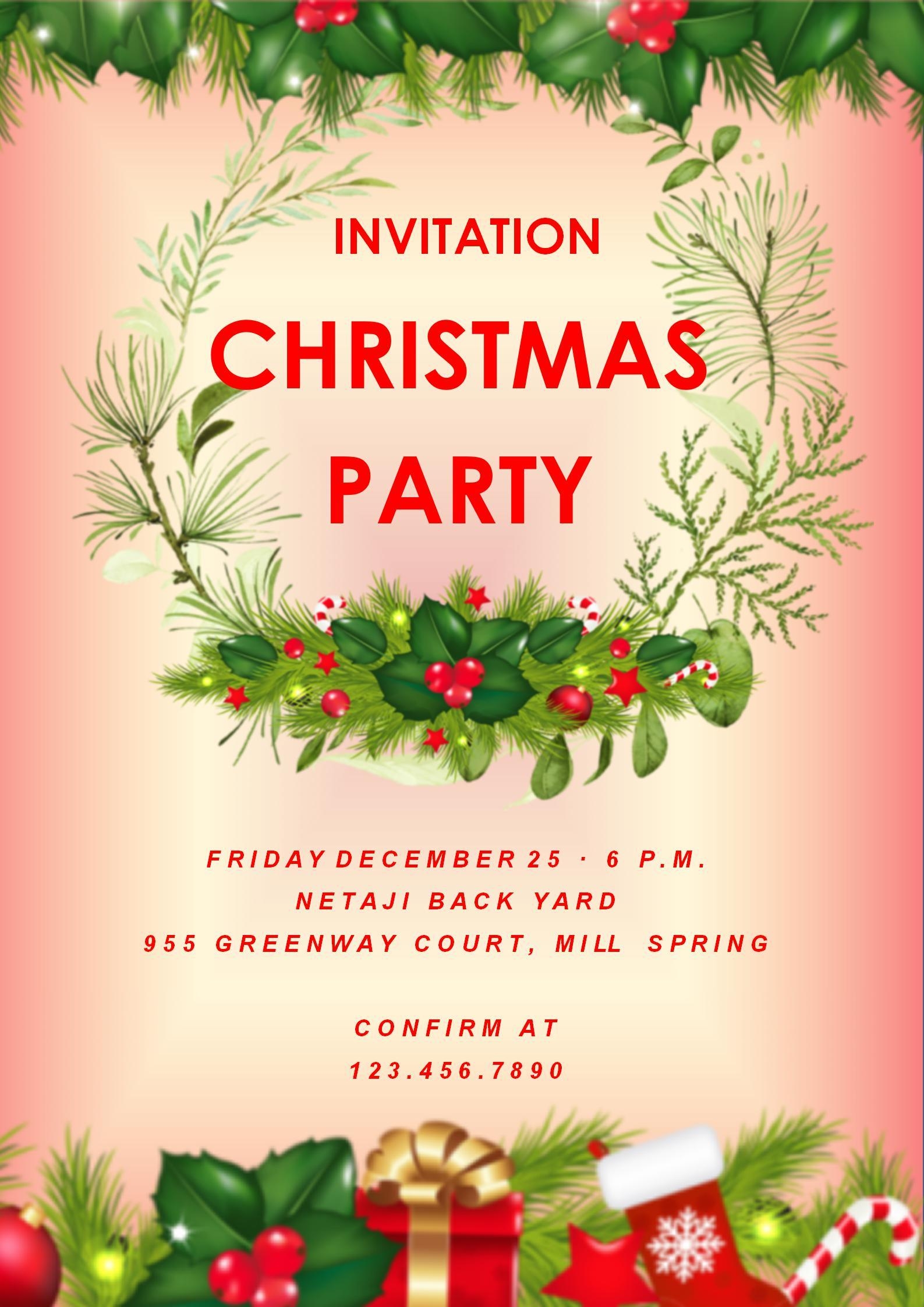 christmas invite template