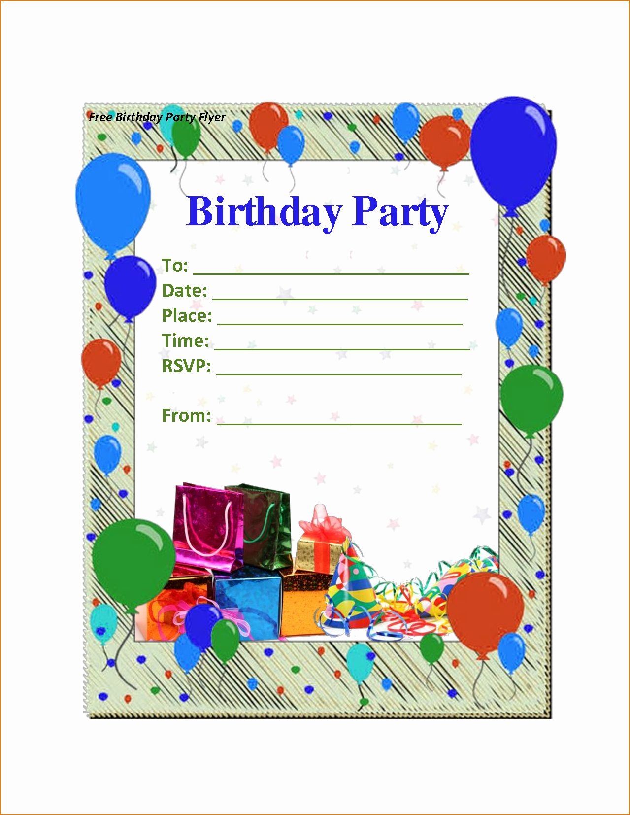 Word Party Invite Template Elegant 6 Birthday Party Invitation Template