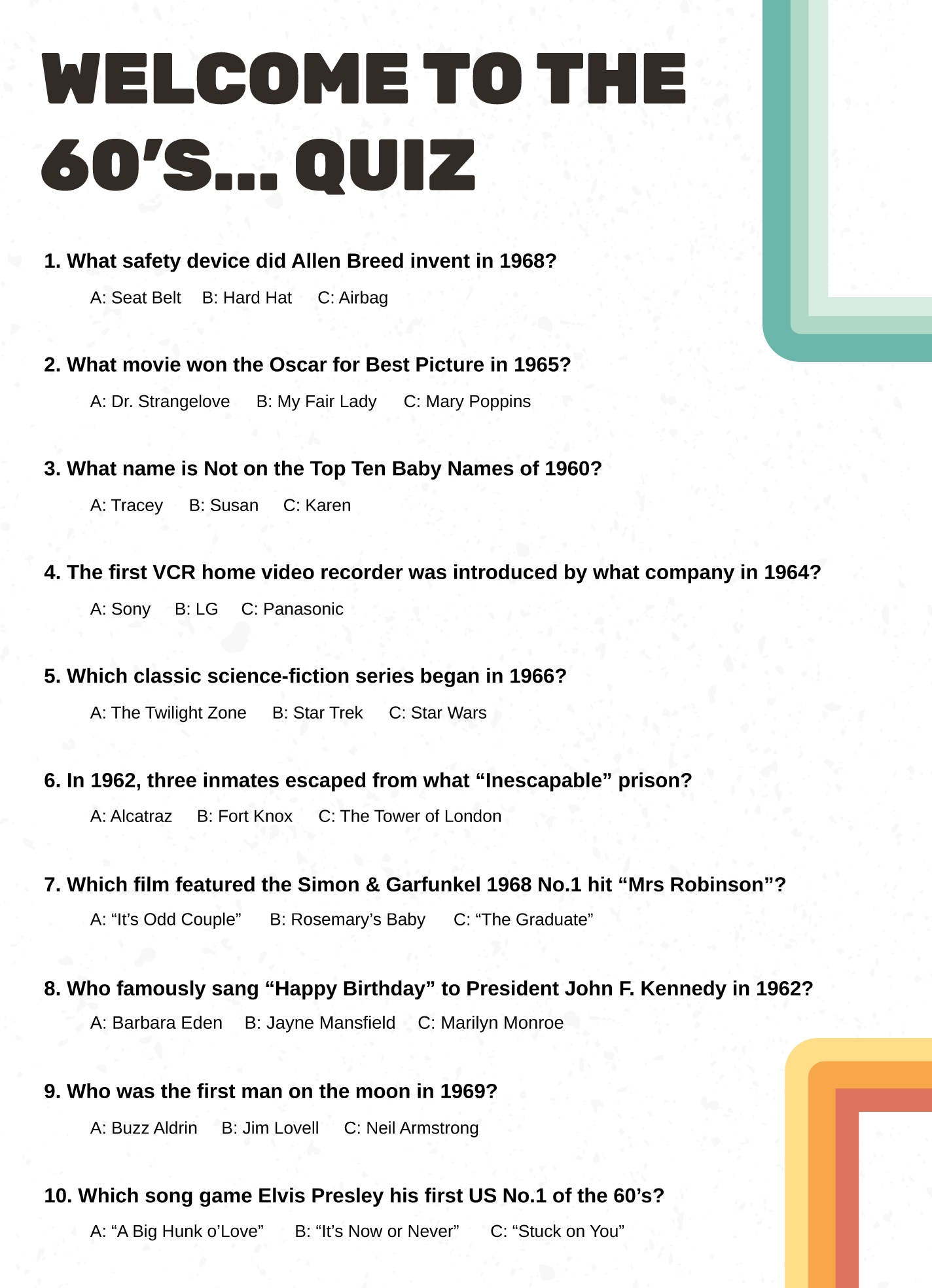 Word Quiz Free Google Docs Template Gdoc io Worksheets Library