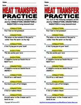 Worksheet Methods Of Heat Transfer Best Of Heat Transfer Practice 
