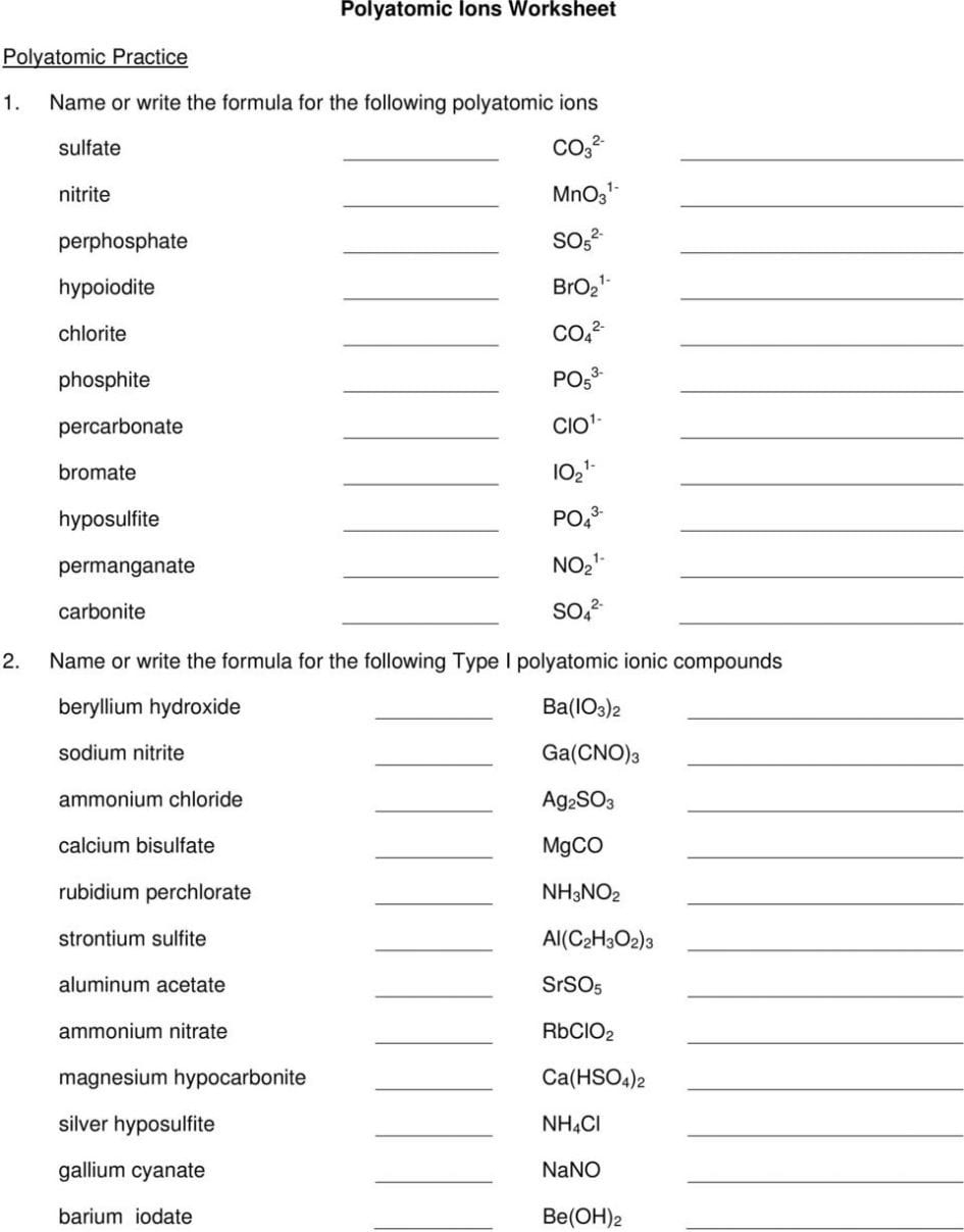 Worksheet Naming Ionic Compounds Worksheet Answer Key Db excel