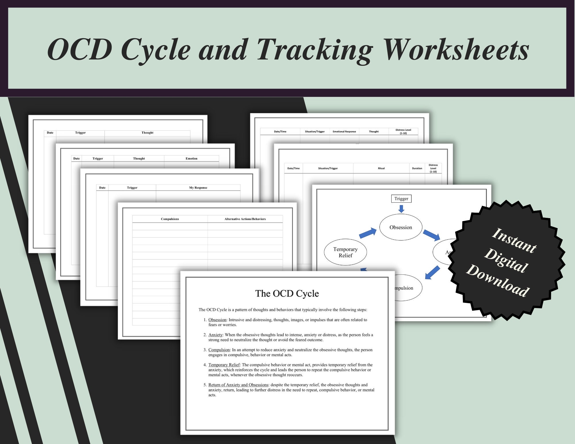 Worksheets ACT Beyond OCD Worksheets Library