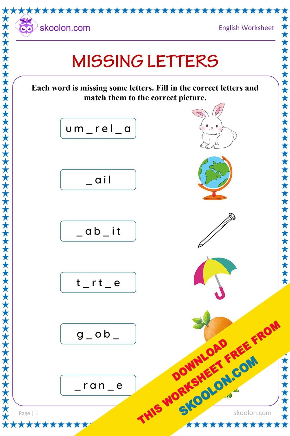 letters worksheets