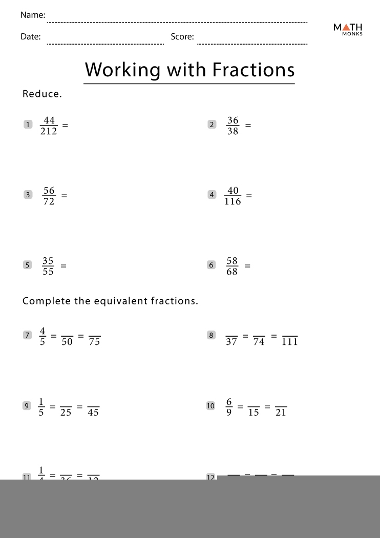 Worksheets For Modeling Fractions 7th Grade FractionsWorksheets