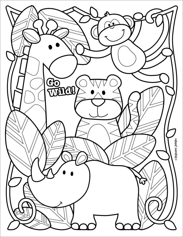 Zoo Coloring Page Printable ColoringBay