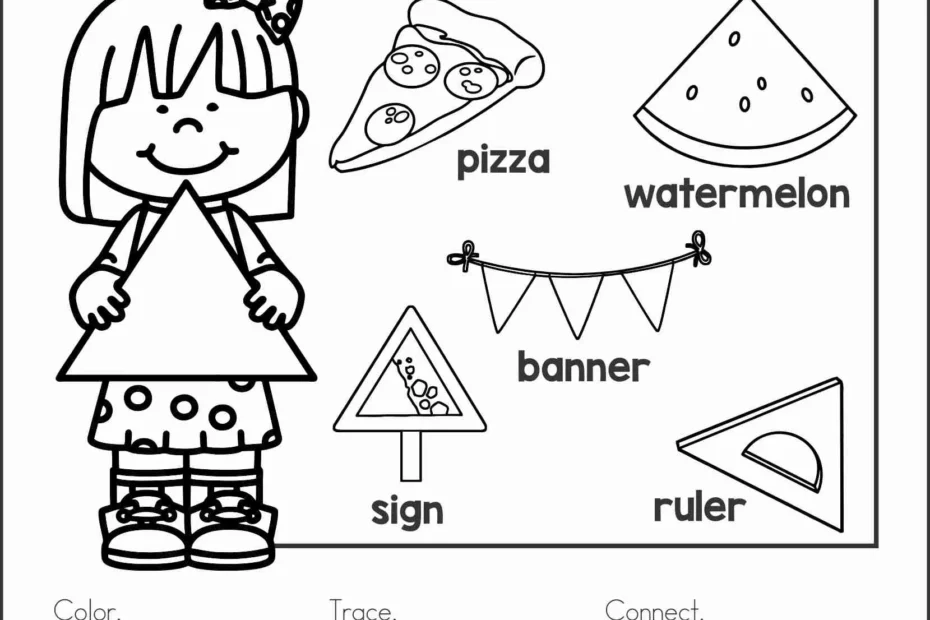 2D Shapes Worksheet For Preschool And Kindergarten